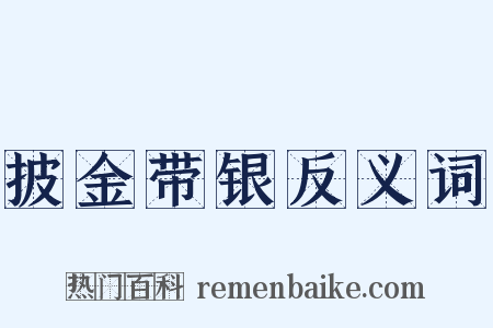 披金带银反义词是什么意思的图片